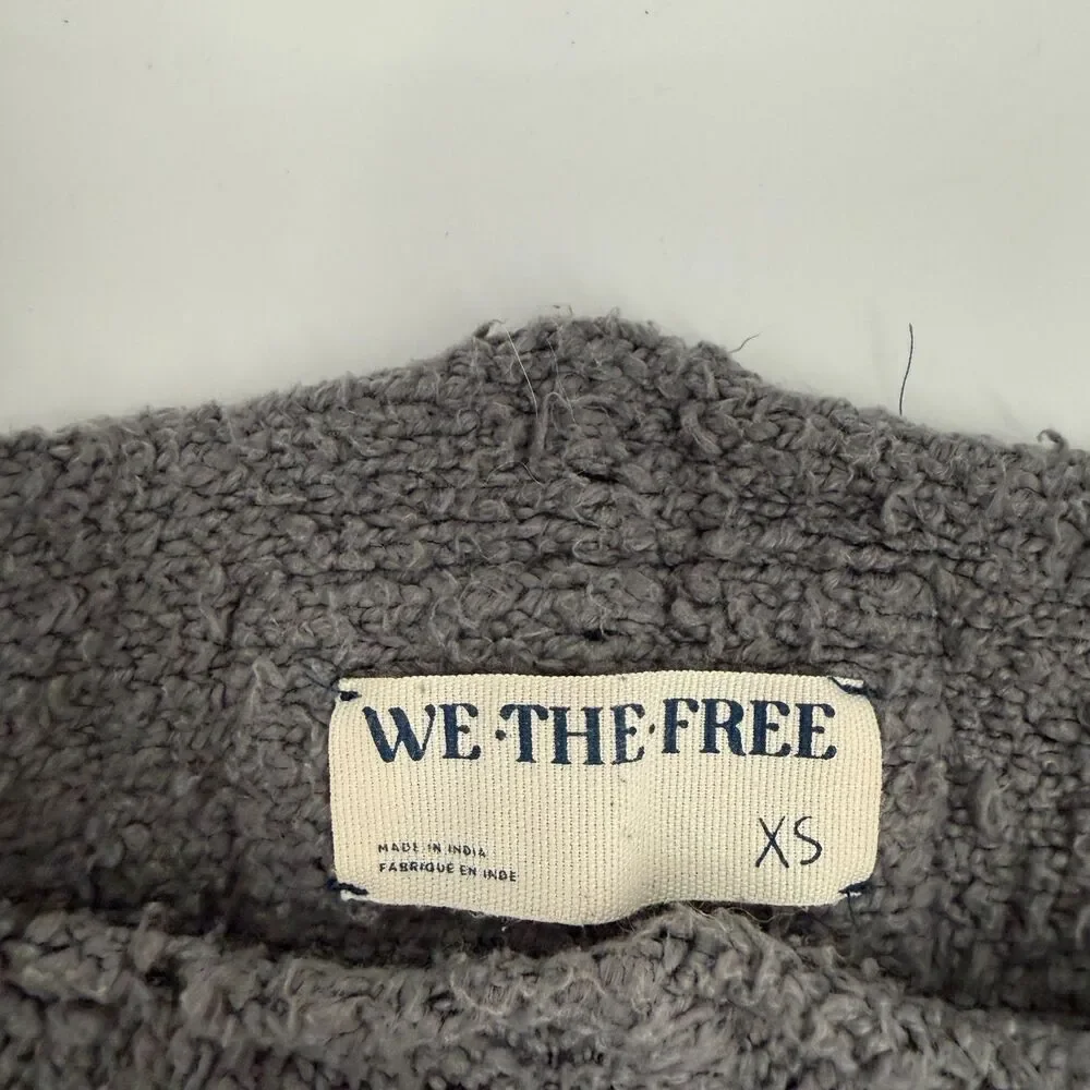 We The Free Free People Drifting Pullover Sweatshirt Oversized Comfy Gray Sz XS - Picture 7 of 10